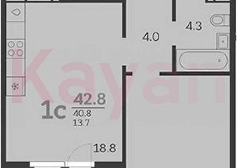 Продажа 2-комн. квартиры, 40.8 кв.м фото 0