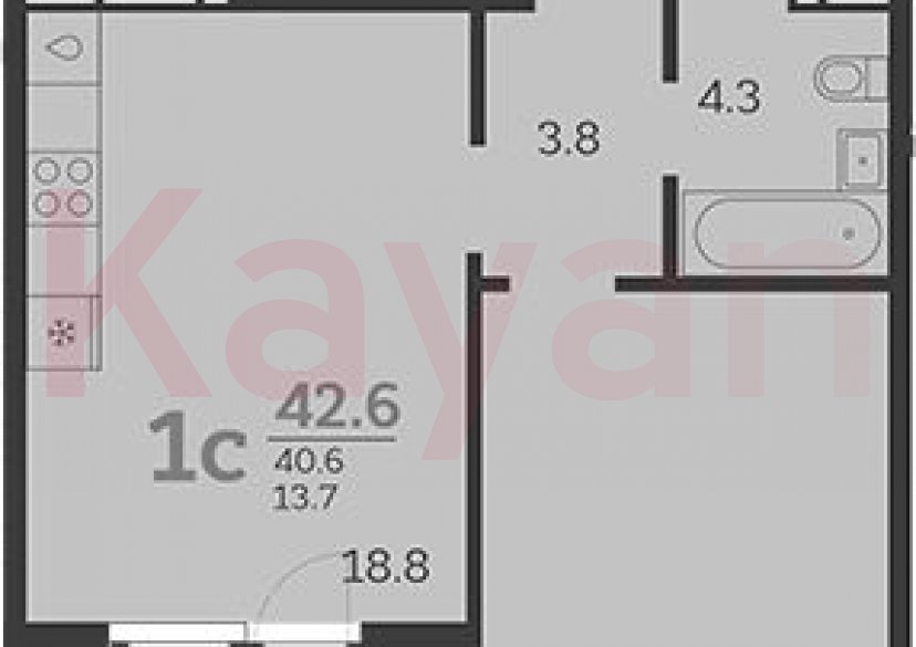 Продажа 2-комн. квартиры, 40.6 кв.м фото 0