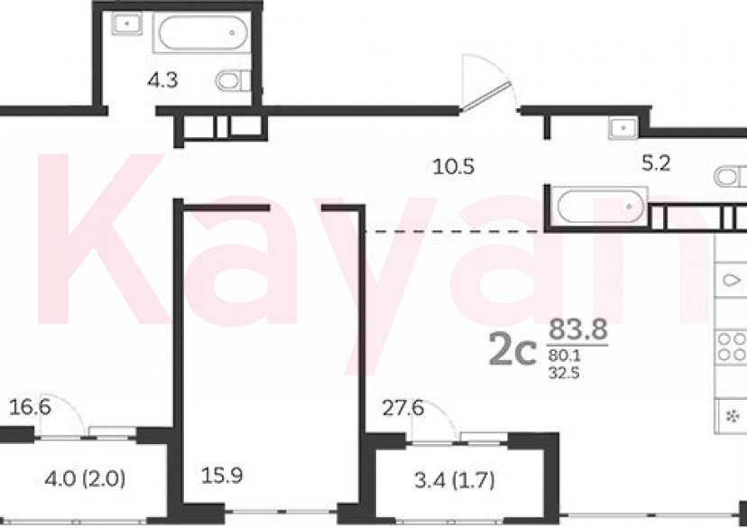 Продажа 3-комн. квартиры, 80.1 кв.м фото 0