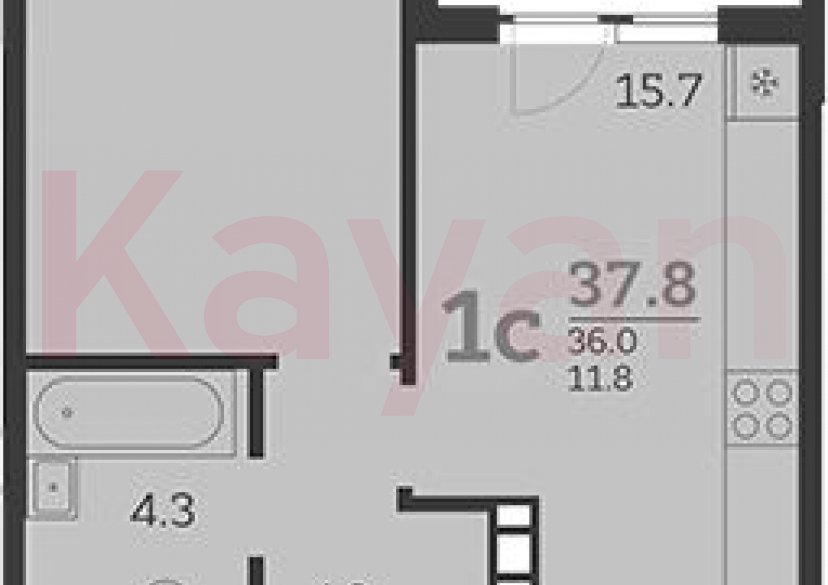 Продажа 2-комн. квартиры, 36 кв.м фото 0