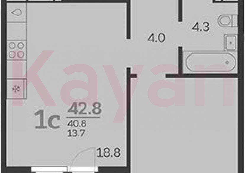 Продажа 2-комн. квартиры, 40.8 кв.м фото 0