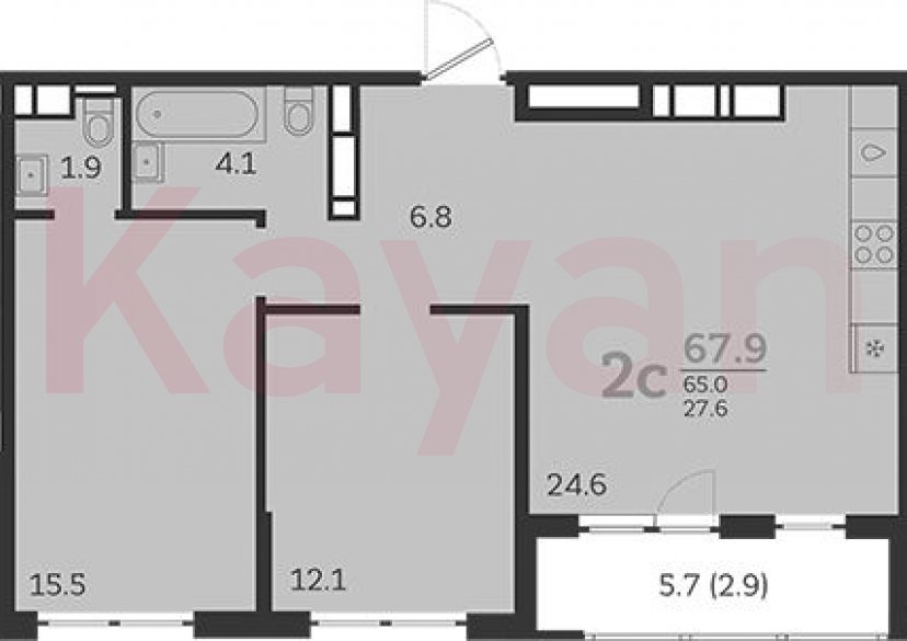 Продажа 3-комн. квартиры, 65 кв.м фото 0