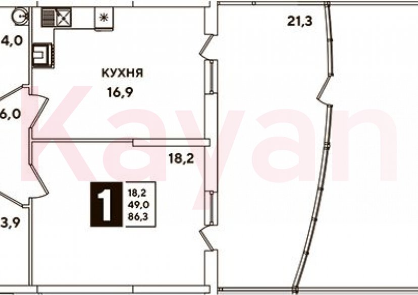 Продажа 2-комн. квартиры, 49 кв.м фото 0