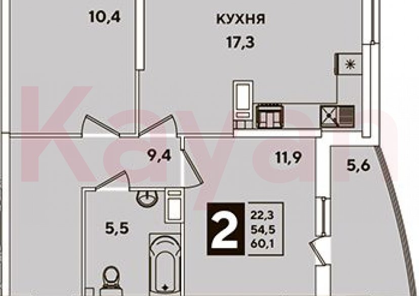 Продажа 3-комн. квартиры, 54.5 кв.м фото 0