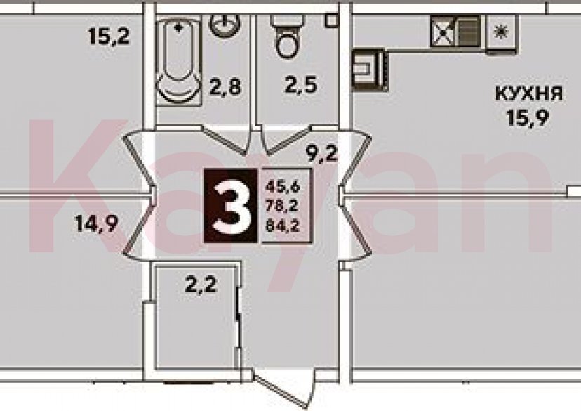 Продажа 4-комн. квартиры, 78.2 кв.м фото 0