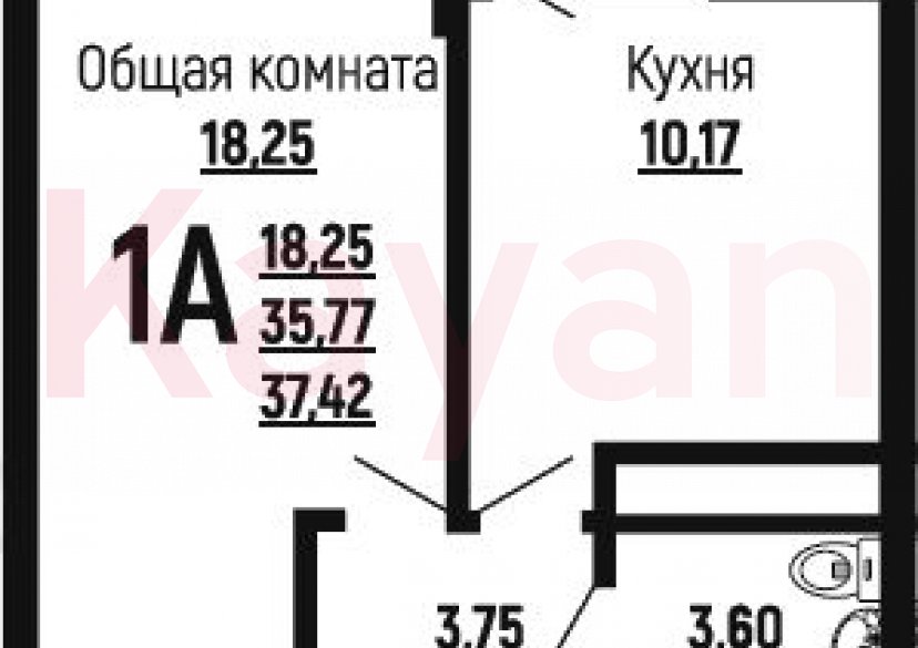 Продажа 1-комн. квартиры, 35.77 кв.м фото 0