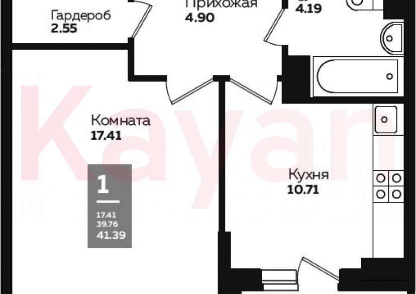 Продажа 1-комн. квартиры, 38.47 кв.м фото 0