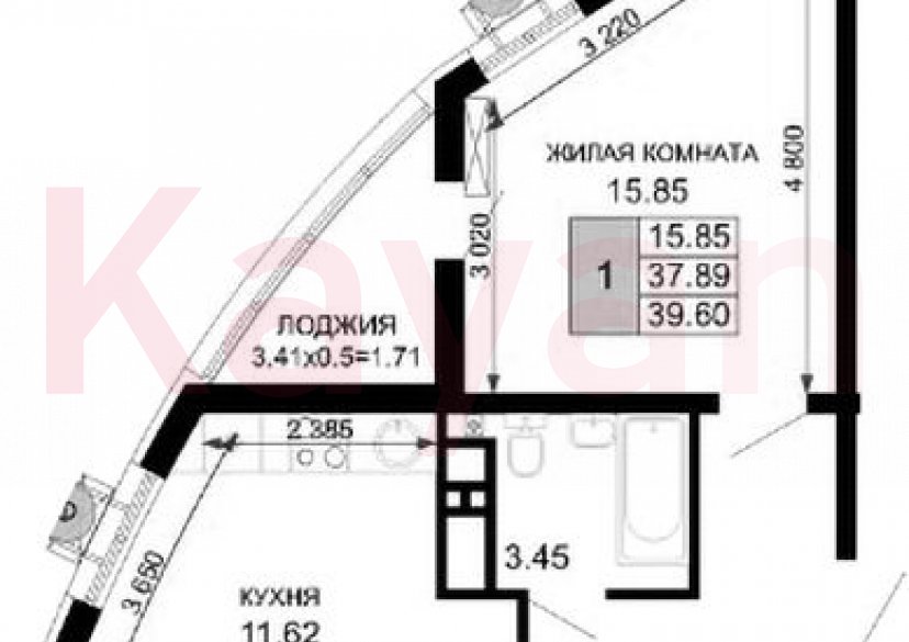 Продажа 1-комн. квартиры, 37.89 кв.м фото 0