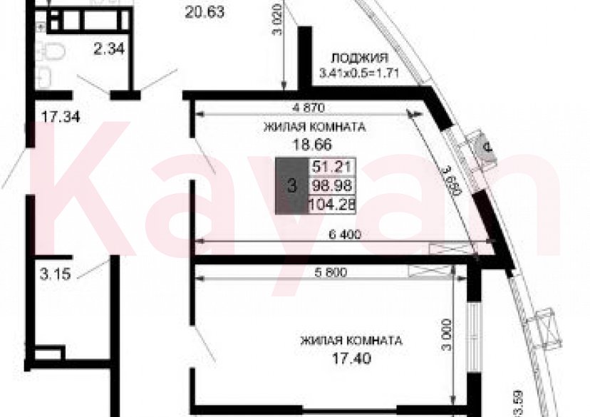 Продажа 4-комн. квартиры, 98.98 кв.м фото 0