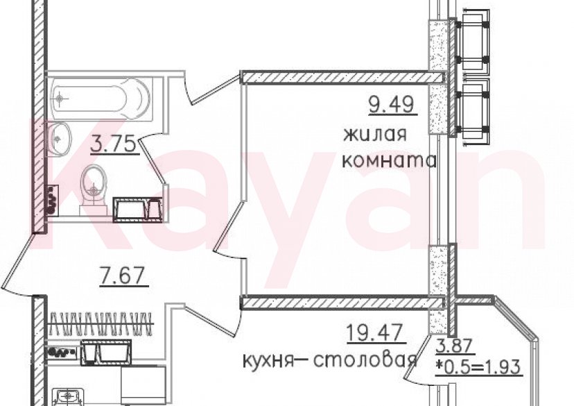 Продажа 3-комн. квартиры, 59.28 кв.м фото 0