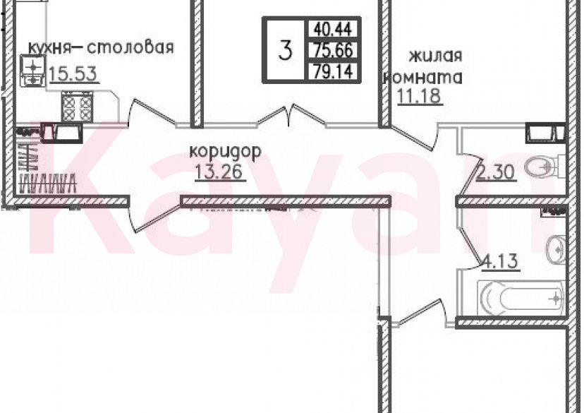 Продажа 4-комн. квартиры, 75.66 кв.м фото 0