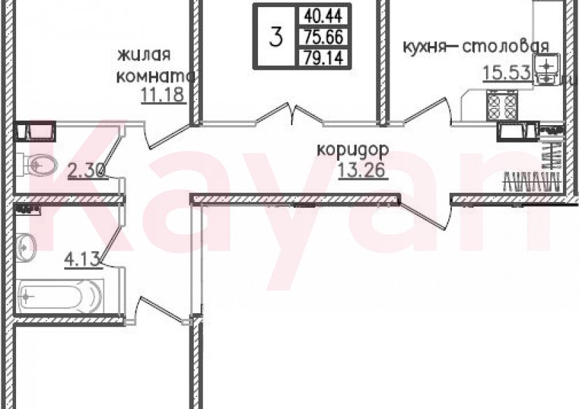 Продажа 4-комн. квартиры, 75.66 кв.м фото 0