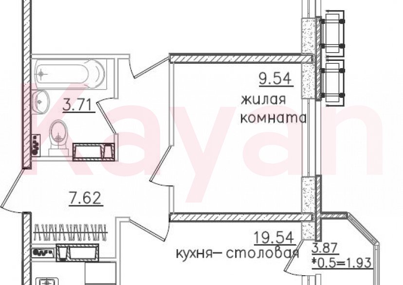 Продажа 3-комн. квартиры, 59.46 кв.м фото 0