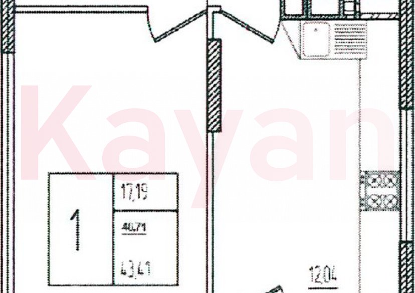 Продажа 1-комн. квартиры, 40.71 кв.м фото 0