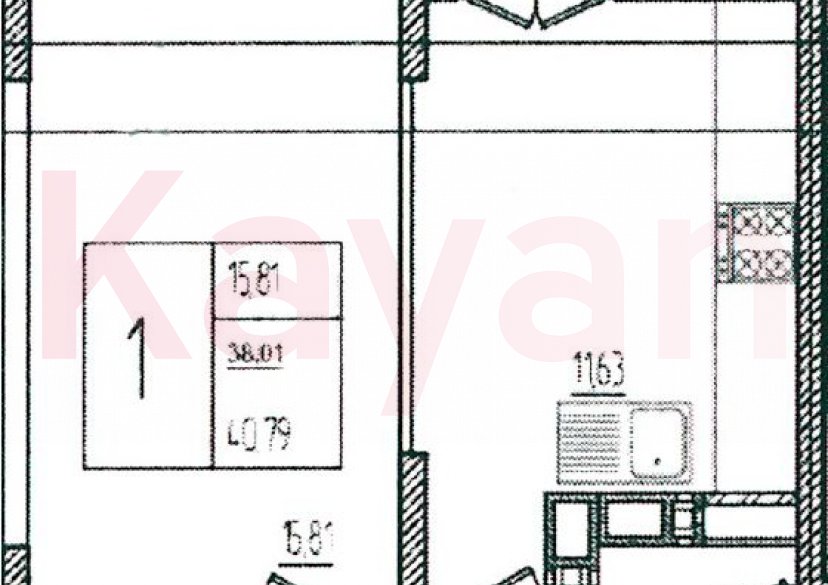 Продажа 1-комн. квартиры, 38.01 кв.м фото 0