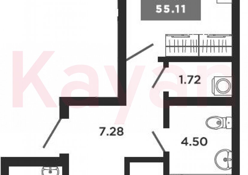 Продажа 2-комн. квартиры, 52.77 кв.м фото 0