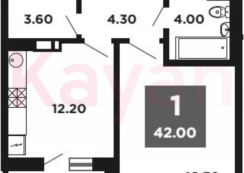 Продажа 1-комн. квартиры, 40.4 кв.м фото 0