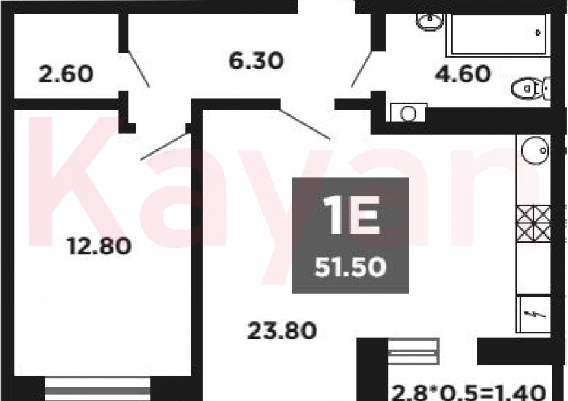 Продажа 2-комн. квартиры, 50.1 кв.м фото 0