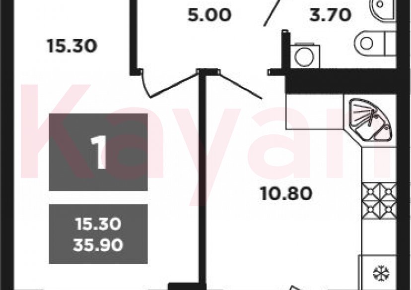 Продажа 1-комн. квартиры, 34.8 кв.м фото 0