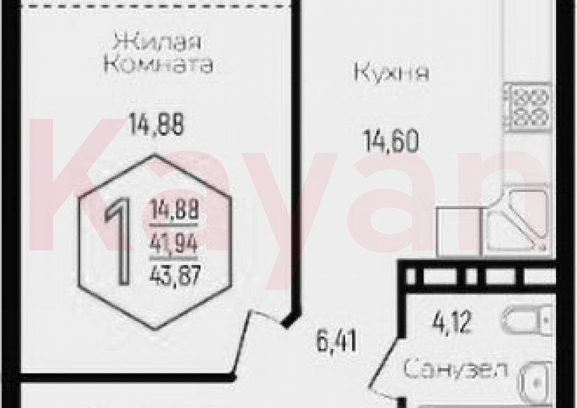 Продажа 1-комн. квартиры, 40.01 кв.м фото 0