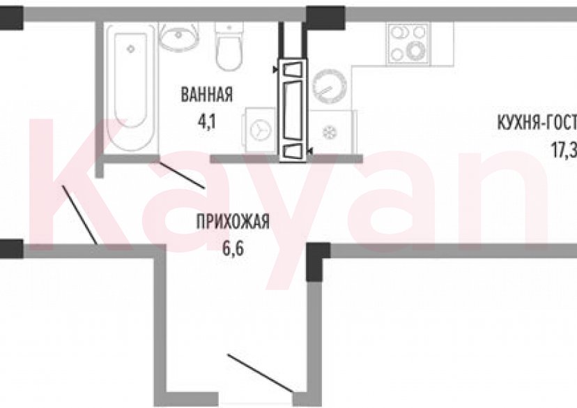 Продажа 2-комн. квартиры, 42.1 кв.м фото 0