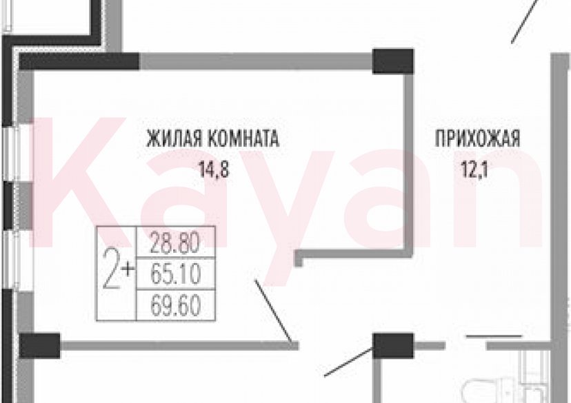 Продажа 3-комн. квартиры, 65.1 кв.м фото 0