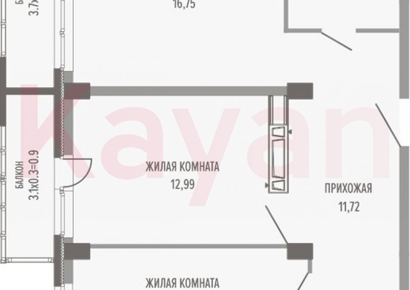 Продажа 3-комн. квартиры, 64.33 кв.м фото 0