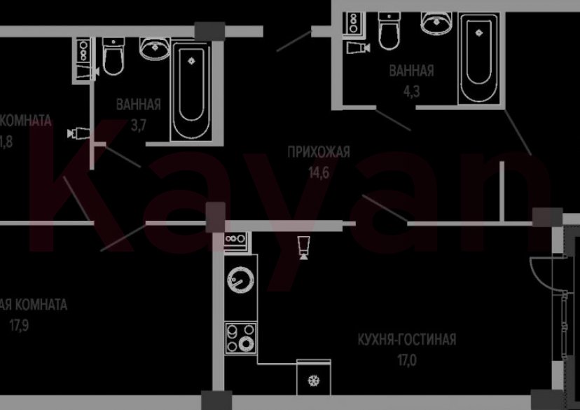 Продажа 4-комн. квартиры, 86.5 кв.м фото 0