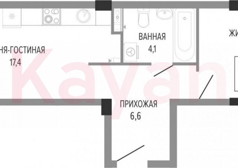 Продажа 2-комн. квартиры, 42.3 кв.м фото 0