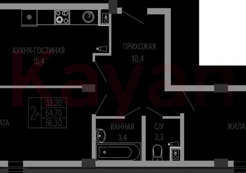 Продажа 3-комн. квартиры, 64.7 кв.м фото 0