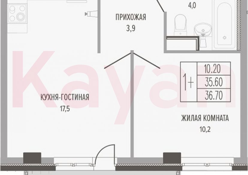 Продажа 2-комн. квартиры, 35.6 кв.м фото 0