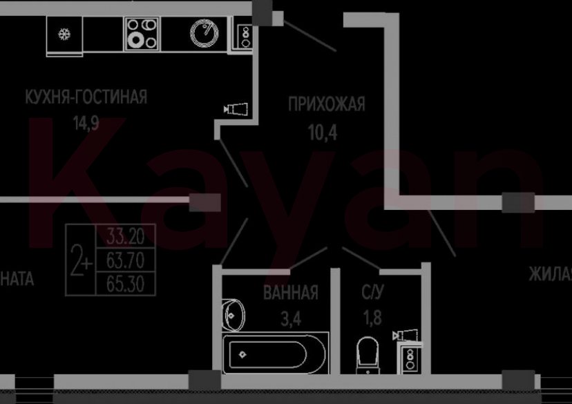 Продажа 3-комн. квартиры, 63.7 кв.м фото 0