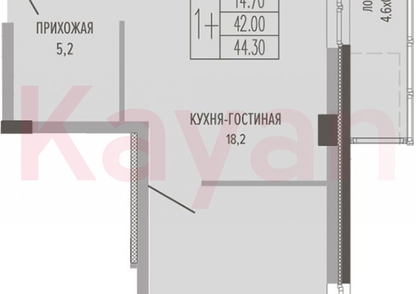 Продажа 2-комн. квартиры, 42 кв.м фото 0