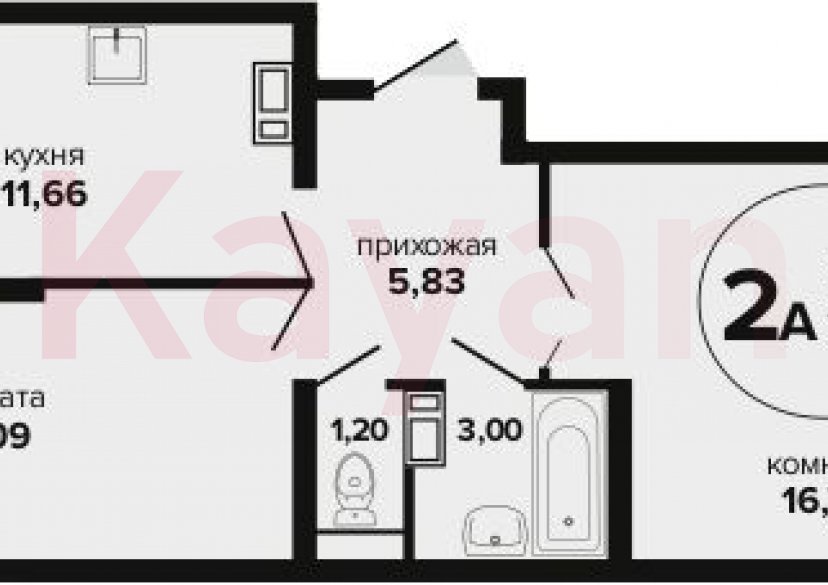 Продажа 2-комн. квартиры, 53.55 кв.м фото 0