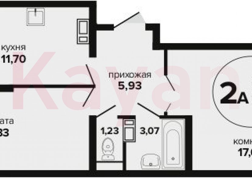 Продажа 2-комн. квартиры, 54.29 кв.м фото 0