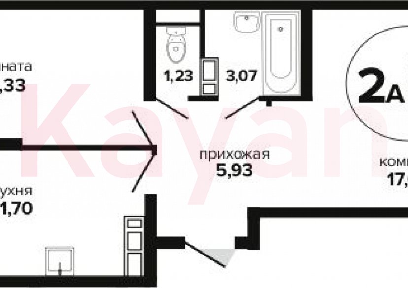 Продажа 2-комн. квартиры, 54.29 кв.м фото 0