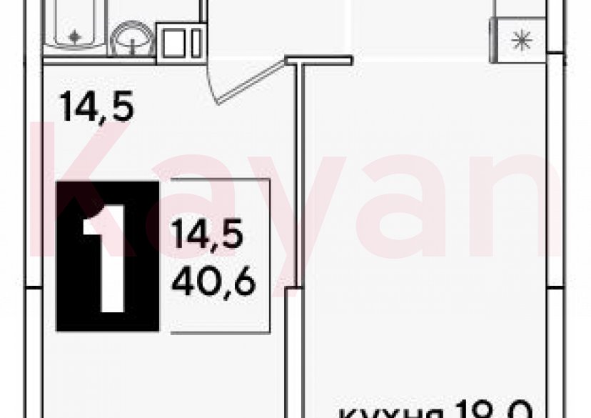 Продажа 2-комн. квартиры, 40.6 кв.м фото 0