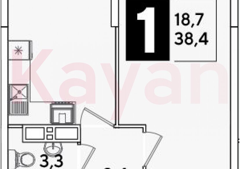 Продажа 1-комн. квартиры, 38.4 кв.м фото 0