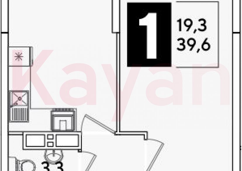 Продажа 1-комн. квартиры, 39.6 кв.м фото 0