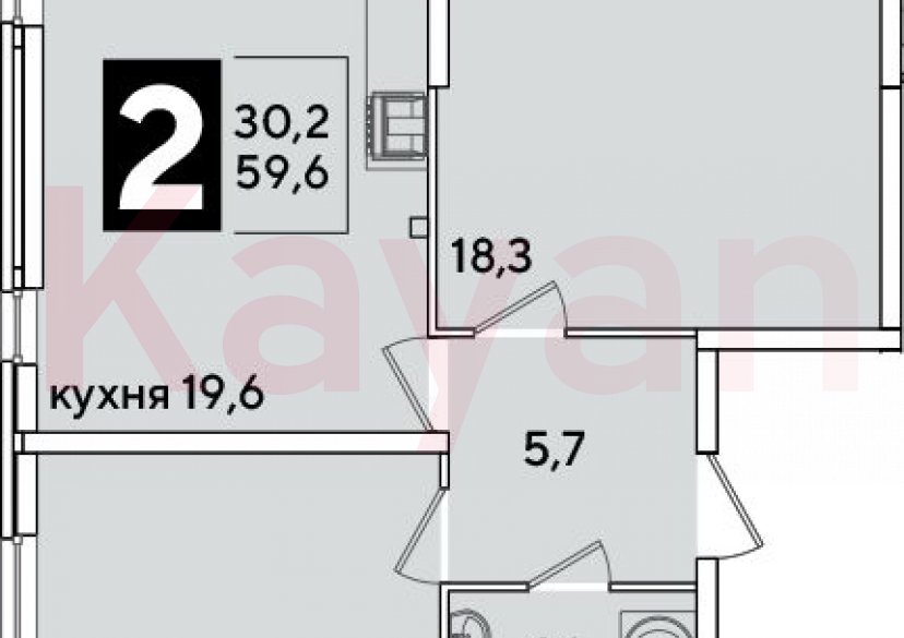 Продажа 3-комн. квартиры, 59.6 кв.м фото 0