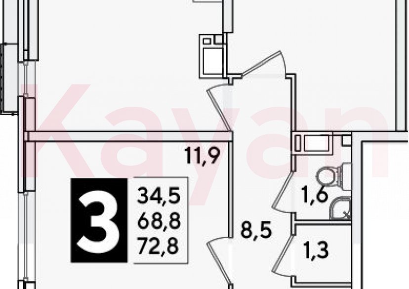 Продажа 4-комн. квартиры, 68.8 кв.м фото 0