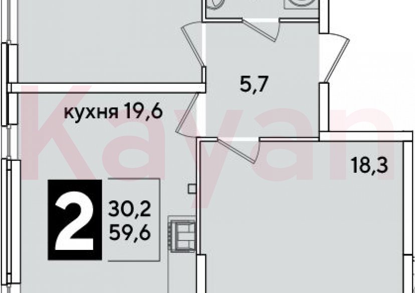 Продажа 3-комн. квартиры, 59.6 кв.м фото 0