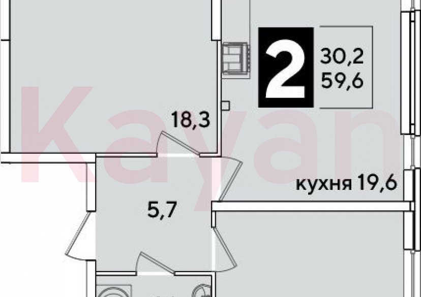 Продажа 3-комн. квартиры, 59.6 кв.м фото 0