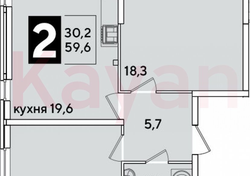 Продажа 3-комн. квартиры, 59.6 кв.м фото 0