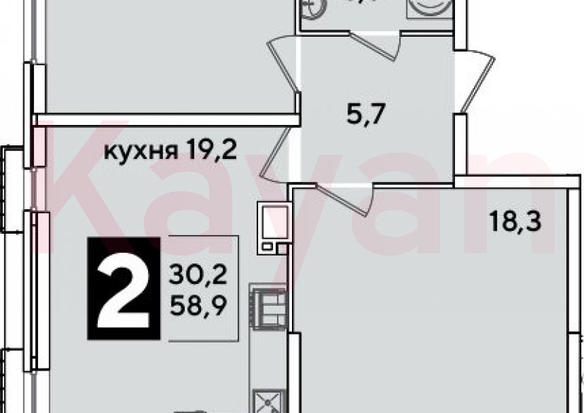 Продажа 3-комн. квартиры, 58.9 кв.м фото 0