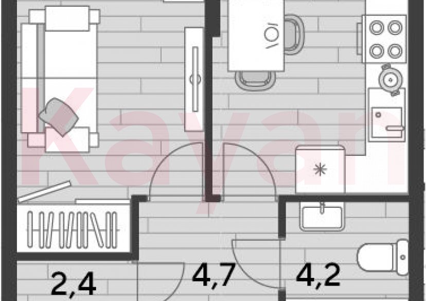 Продажа 1-комн. квартиры, 37.9 кв.м фото 0