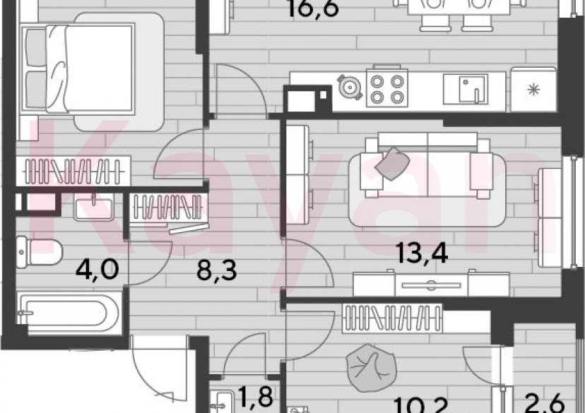 Продажа 3-комн. квартиры, 67.1 кв.м фото 0