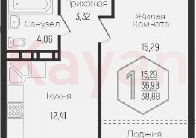 Продажа 1-комн. квартиры, 35.07 кв.м фото 0