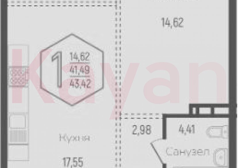 Продажа 2-комн. квартиры, 39.56 кв.м фото 0