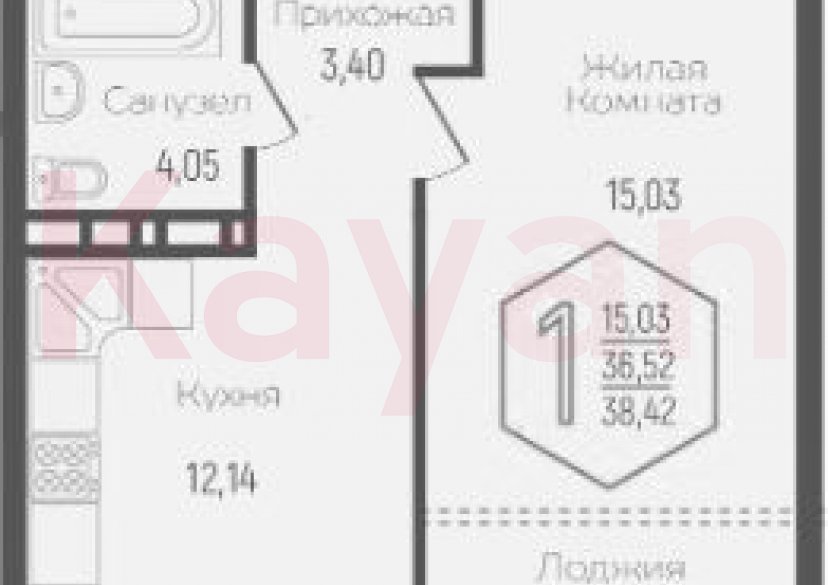 Продажа 1-комн. квартиры, 34.61 кв.м фото 0